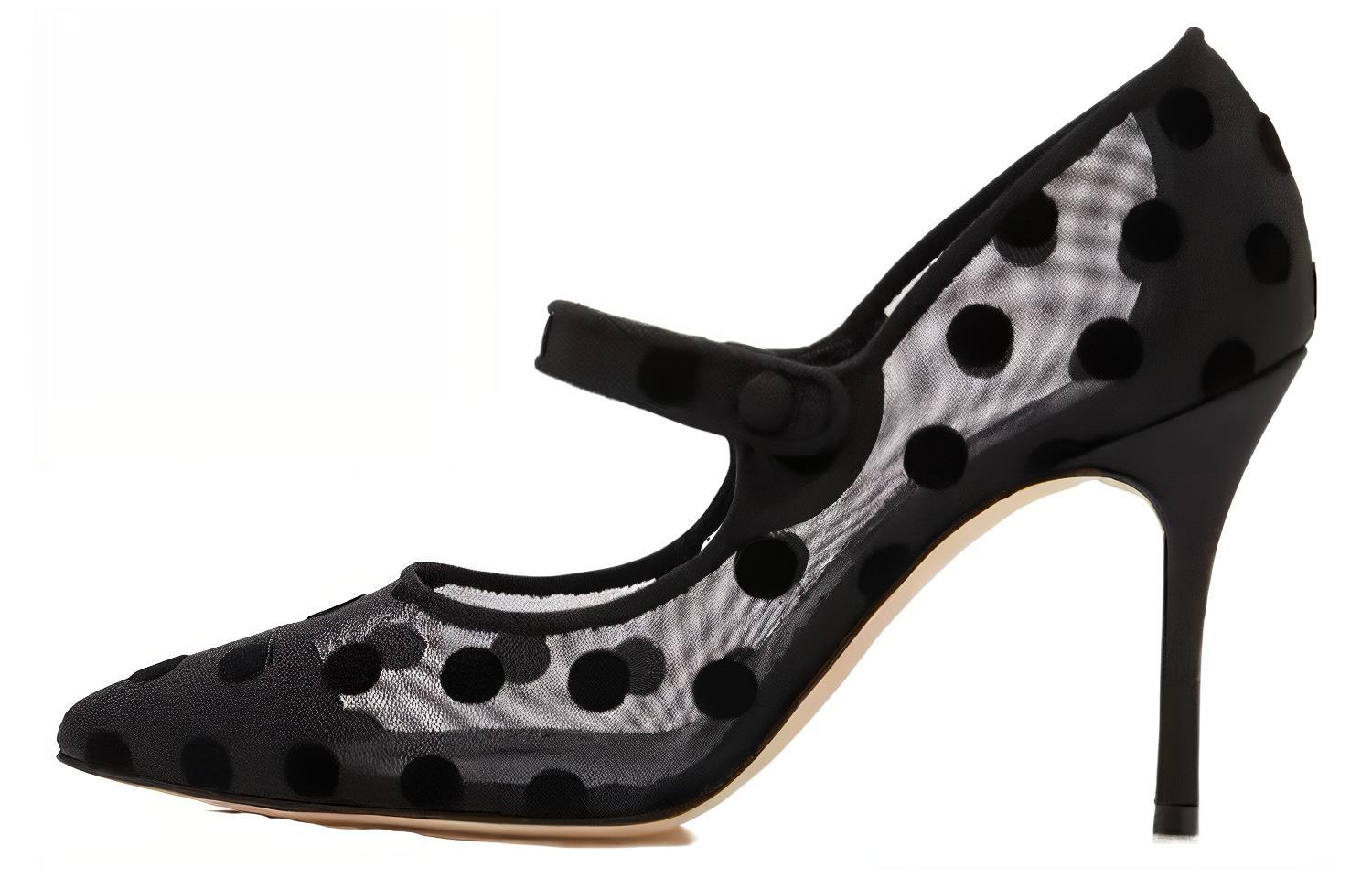 (W) Manolo Blahnik Camparimesh 'Black Stiletto'