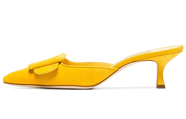(Women) Manolo Blahnik Canvas Slipper 'Yellow' 71I-0C4002