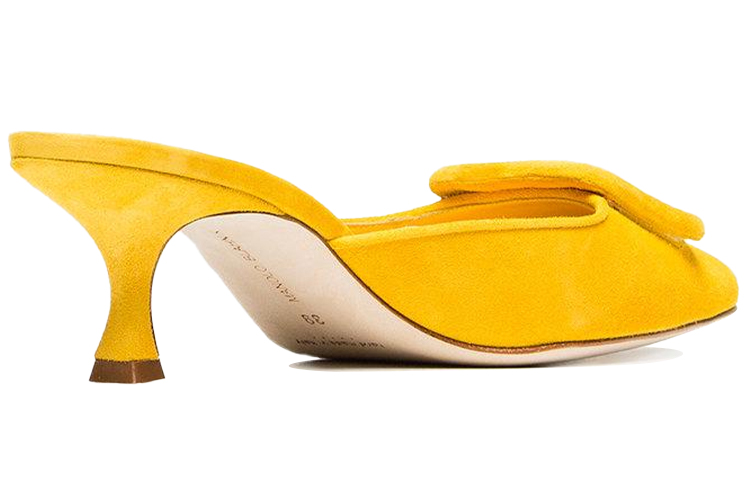 (W) Manolo Blahnik Canvas Slipper 'Yellow' 圖 4