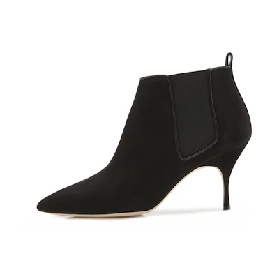 (W) Manolo Blahnik Chelsea Boot 'Black Suede'