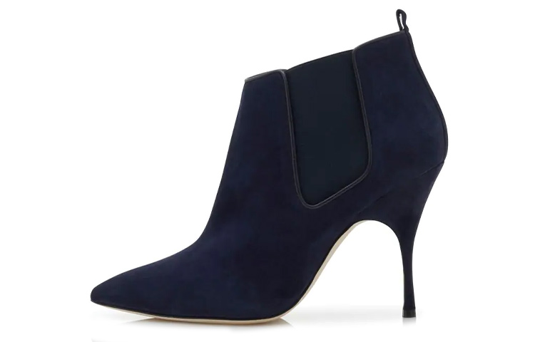 (Women) Manolo Blahnik Chelsea Boot 'Navy Suede' 322-2220-0002