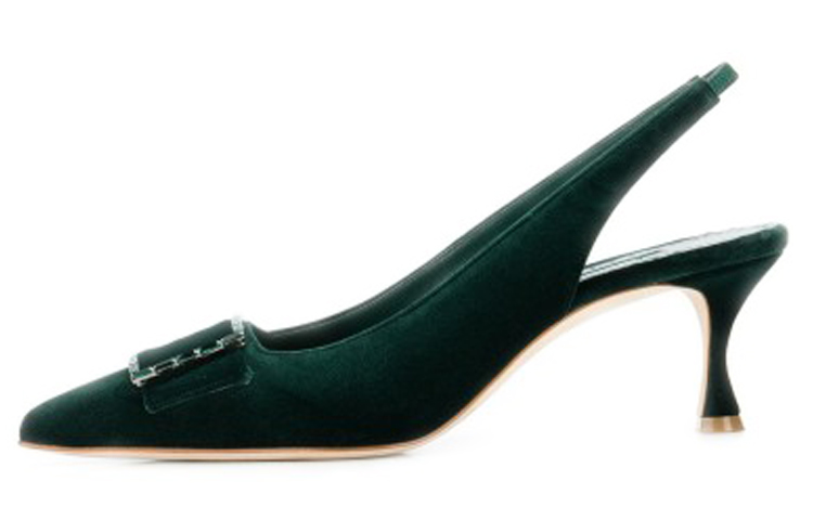 (Women) Manolo Blahnik Dolores Slingback Pumps 'Green' 3190991-3011