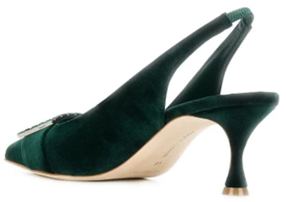 (W) Manolo Blahnik Dolores Slingback Tacones 'Verdes' 3190991-3011 Lookbook (W) Manolo Blahnik Dolores Slingback Tacones 'Verdes' 3190991-3011