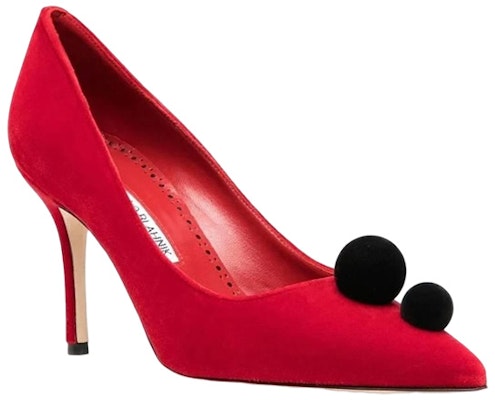 (Women) Manolo Blahnik Faux Suede Slip-On Stiletto 'Red Fashion' 322-2334-6208 Order (Women) Manolo Blahnik Faux Suede Slip-On Stiletto 'Red Fashion' 322-2334-6208