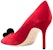 (W) Manolo Blahnik Slip-On Stiletto Suede Tiruan 'Merah Fesyen' 322-2334-6208