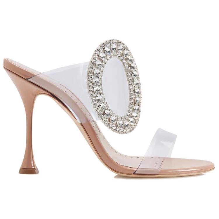 Order (W) マノロ ブラニク フィビオナビ クリスタルバックル ベージュ 421-1166-0001