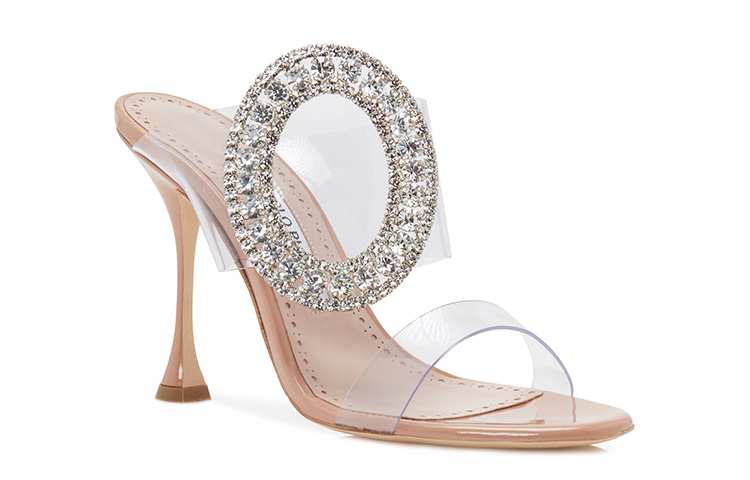 Lookbook (W) マノロ ブラニク フィビオナビ クリスタルバックル ベージュ 421-1166-0001