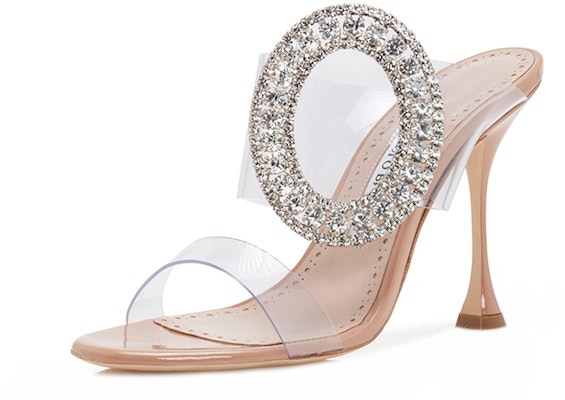 (Women) Manolo Blahnik Fibionabi 'Crystal Buckle Beige' 421-1166-0001 Shop (Women) Manolo Blahnik Fibionabi 'Crystal Buckle Beige' 421-1166-0001