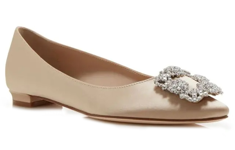 (W) Manolo Blahnik Flat 'Beige Jewel Buckle' 圖 2