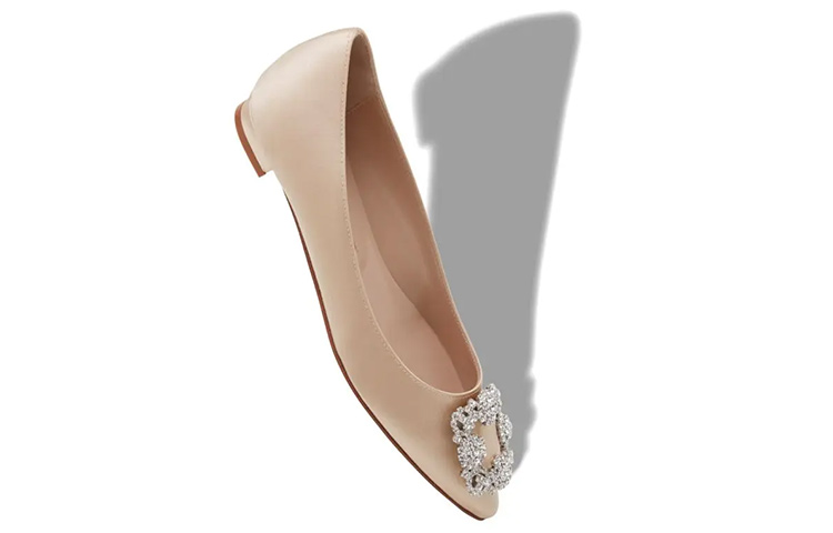 (W) Manolo Blahnik Flat 'Beige Jewel Buckle' 圖 3