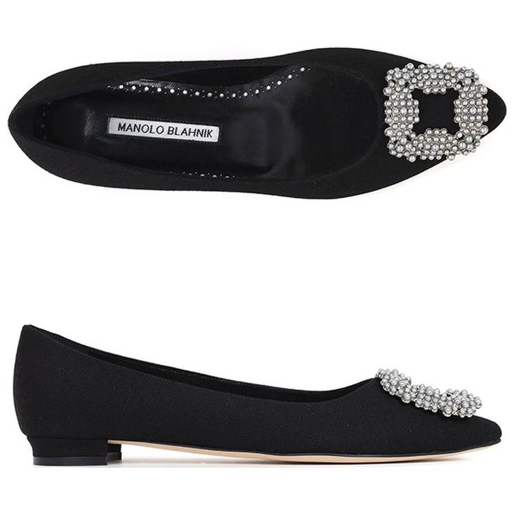 (W) Manolo Blahnik Flat 'Black Pearl Buckle' 圖 3