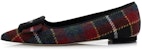 (W) Manolo Blahnik Flat 'Hitam Merah Plaid' 322-2213-0001