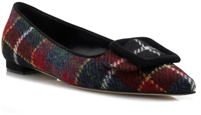 (W) Manolo Blahnik Flat 'Hitam Merah Plaid' 322-2213-0001 Order (W) Manolo Blahnik Flat 'Hitam Merah Plaid' 322-2213-0001