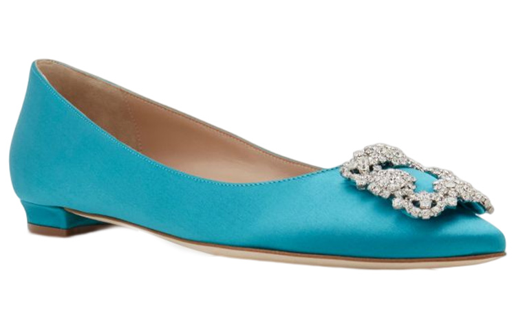 (W) Manolo Blahnik Flat 'Crystal Buckle Turquoise' 圖 3