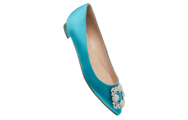 (W) Manolo Blahnik Flat 'Crystal Buckle Turquoise' 圖 4