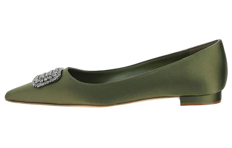 (W) Manolo Blahnik Flat 'Fashion Green'