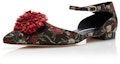 Lookbook (W) Manolo Blahnik Flat 'Floral Jacquard Hitam' 421-0982-0001