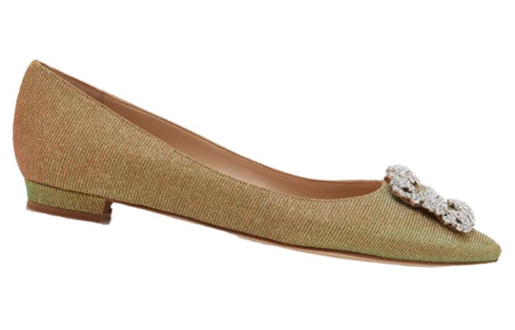 (W) Manolo Blahnik Flat 'Gold Sequin' 圖 2