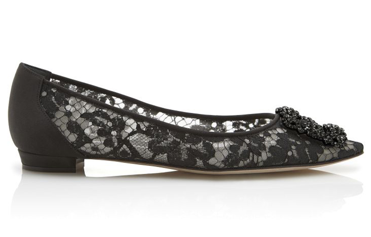 (W) Manolo Blahnik Flat 'Jewel Buckle Black' 圖 2