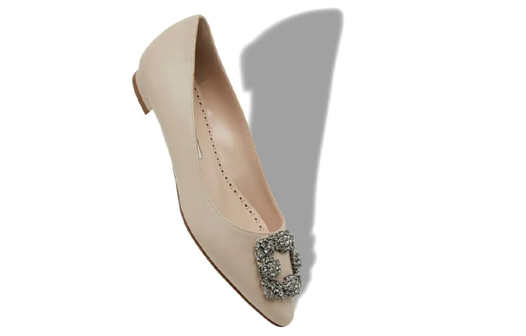 Shop (W) Manolo Blahnik Flat 'Coklat Muda Manik Gesper' 121-1657-0002