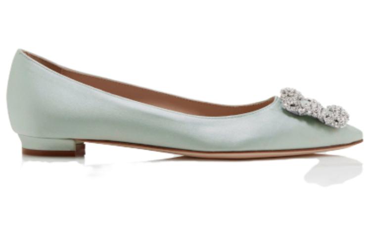 (W) Manolo Blahnik Flat 'Pale Green Jewel Buckle' 圖 2