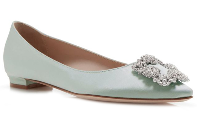 (W) Manolo Blahnik Flat 'Pale Green Jewel Buckle' 圖 3