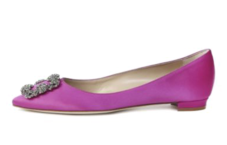 (W) Manolo Blahnik Flat 'Purple Red'