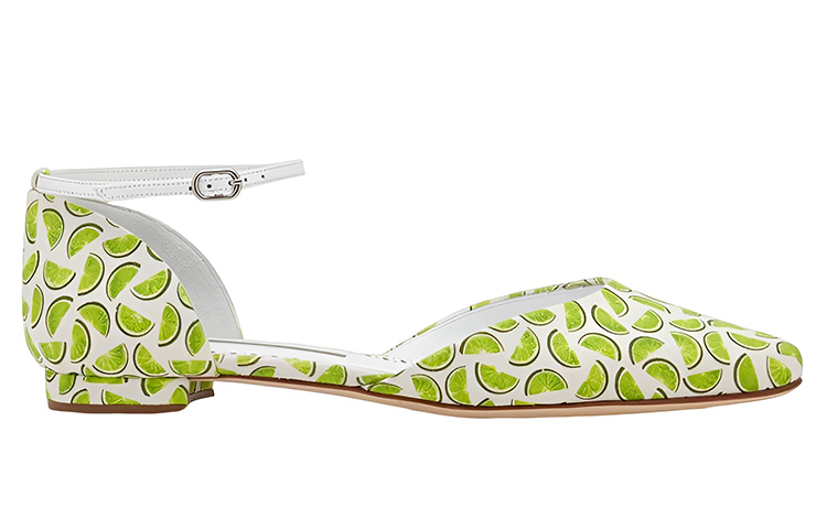 (W) Manolo Blahnik Flat 'White Green Print' 圖 2