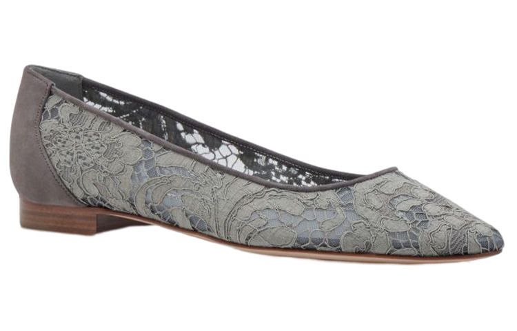 Order (W) マノロブラニク フラット レース ポインテッド「グレー」女性用 418-0279-0001