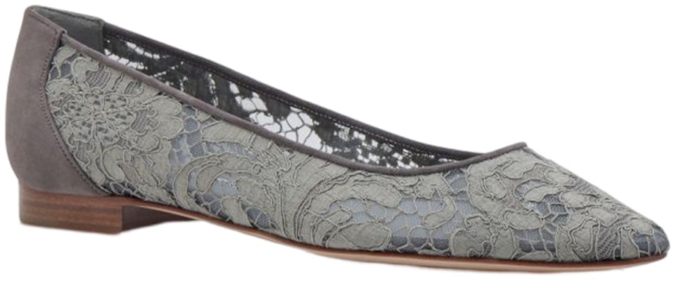 (W) マノロブラニク フラット レース ポインテッド「グレー」女性用 418-0279-0001 Order (W) マノロブラニク フラット レース ポインテッド「グレー」女性用 418-0279-0001
