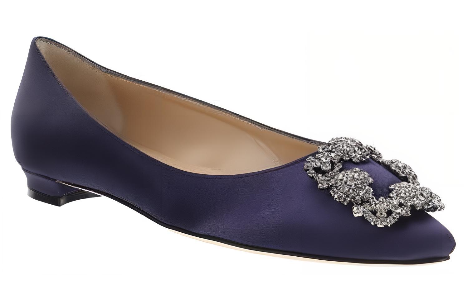 (W) Manolo Blahnik Flat Mules 'Blue Fashion' 圖 3