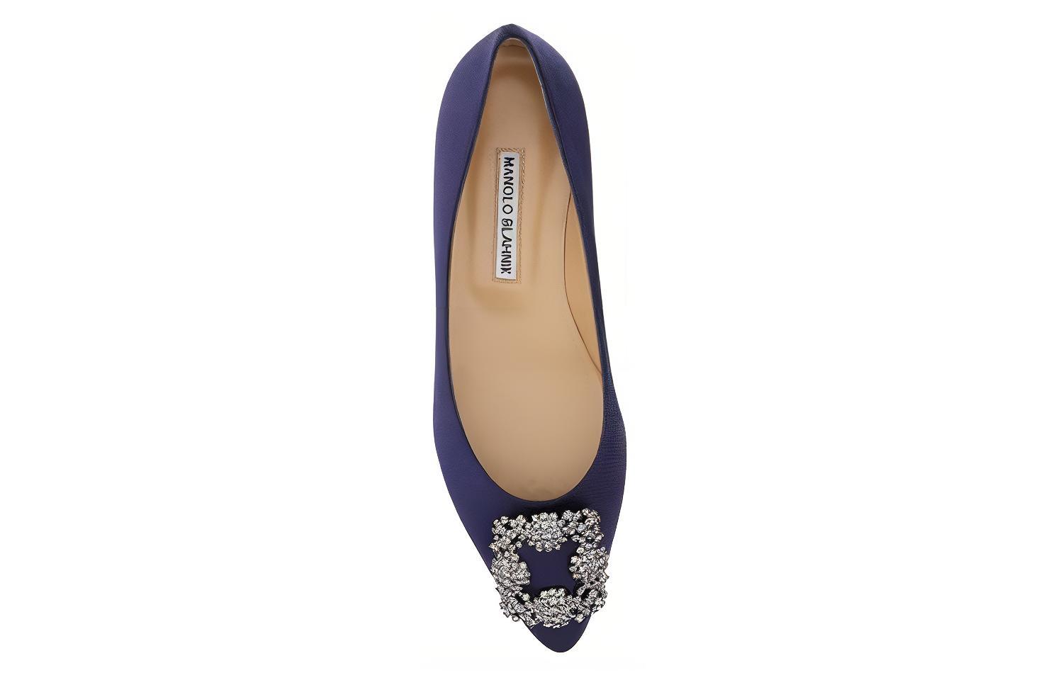 (W) Manolo Blahnik Flat Mules 'Blue Fashion' 圖 5