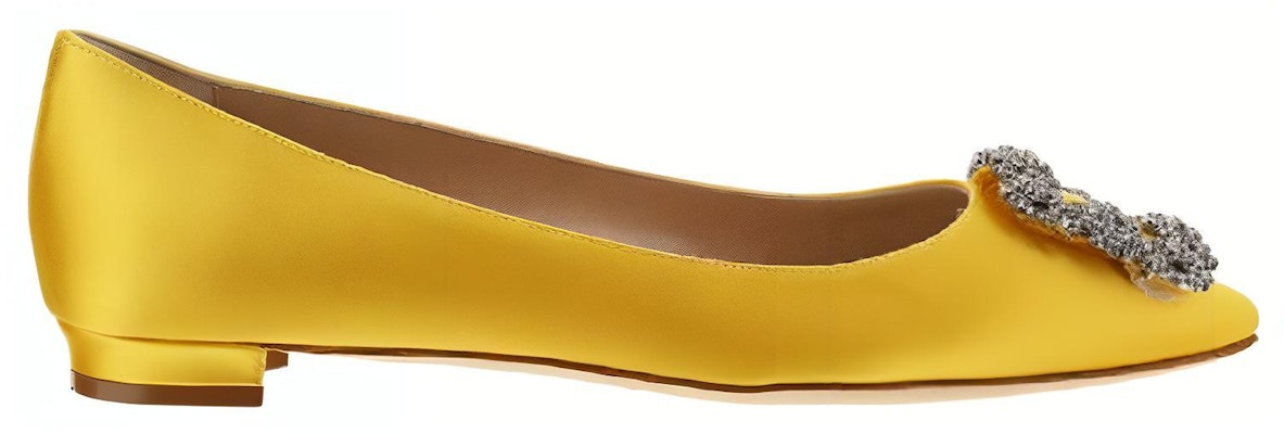 (W) Manolo Blahnik Flat Toe Runcing 'Kuning Kristal Gesper' 9XX-0348-7307 Order (W) Manolo Blahnik Flat Toe Runcing 'Kuning Kristal Gesper' 9XX-0348-7307