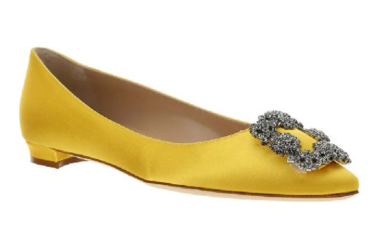 Lookbook (W) Manolo Blahnik Plano Punta Fina 'Hebilla de Cristal Amarilla' 9XX-0348-7307