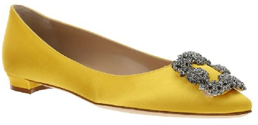 (W) Manolo Blahnik Flat Toe Runcing 'Kuning Kristal Gesper' 9XX-0348-7307 Lookbook (W) Manolo Blahnik Flat Toe Runcing 'Kuning Kristal Gesper' 9XX-0348-7307