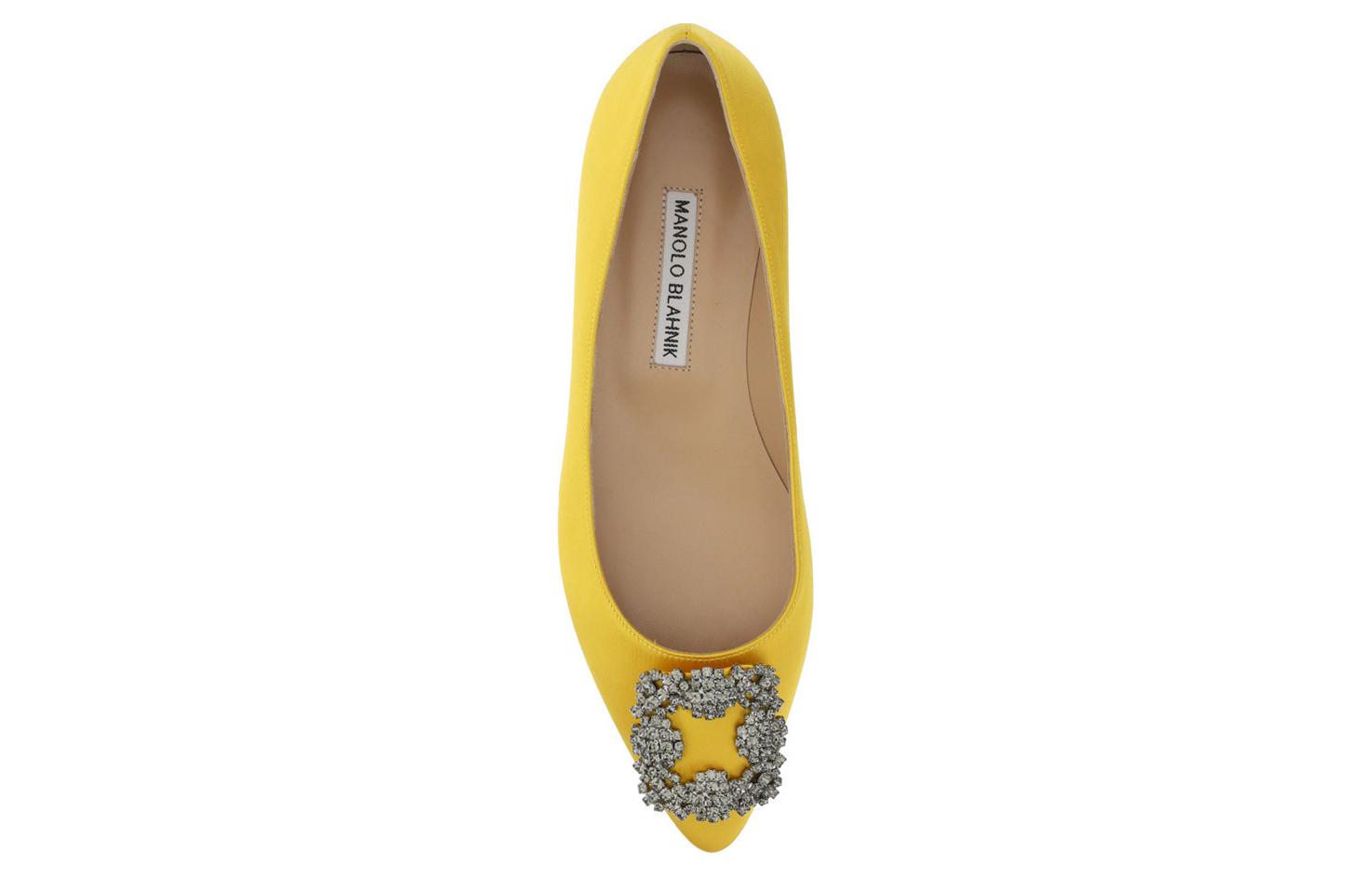 Purchase (W) Manolo Blahnik Plano Punta Fina 'Hebilla de Cristal Amarilla' 9XX-0348-7307