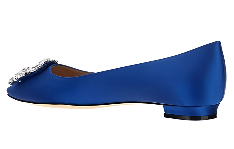 (W) Manolo Blahnik Flat Satin 'Blue Crystal' 圖 4