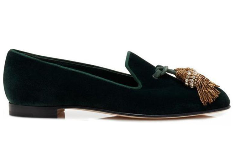 (W) Manolo Blahnik Flats 'Green Tassel Suede' 圖 2