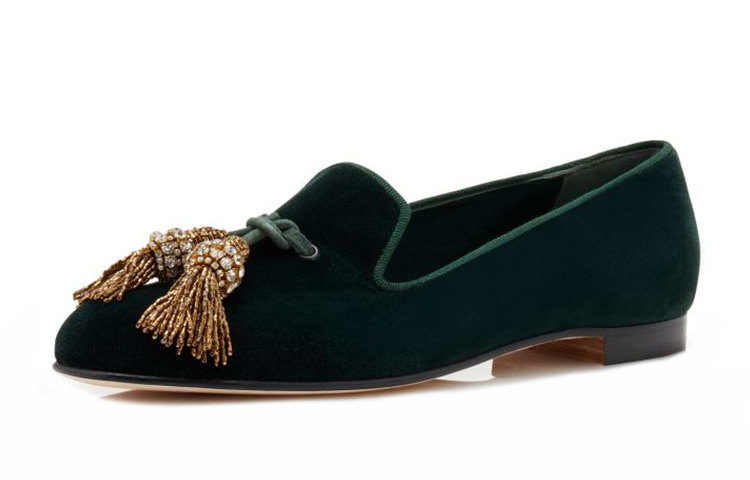 (W) Manolo Blahnik Flats 'Green Tassel Suede' 圖 3
