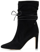 (Women) Manolo Blahnik Furry Slip-On Ankle Boot 'Black' 322-2178-0002 (Women) Manolo Blahnik Furry Slip-On Ankle Boot 'Black' 322-2178-0002