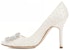 (W) Manolo Blahnik Hangisi 105 'Satin Putih' 122-2036-YEMB