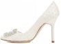 Buy (W) Manolo Blahnik Hangisi 105 'Satin Putih' 122-2036-YEMB