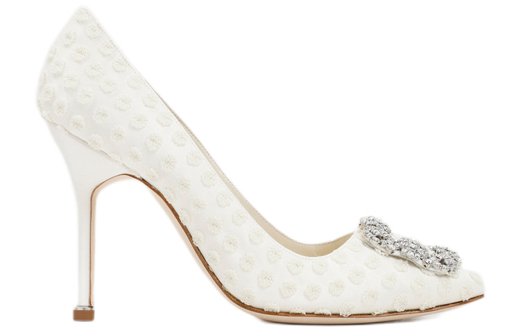 Order (W) 마놀로 블라닉 항기시 105 새틴 화이트 122-2036-YEMB