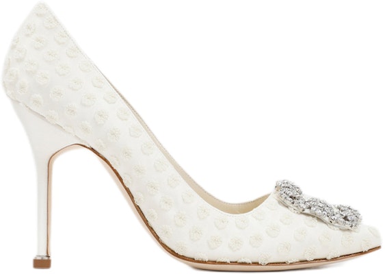 (W) Manolo Blahnik Hangisi 105 'Satin Putih' 122-2036-YEMB Order (W) Manolo Blahnik Hangisi 105 'Satin Putih' 122-2036-YEMB