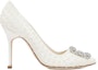 Order (W) Manolo Blahnik Hangisi 105 'Satin Putih' 122-2036-YEMB