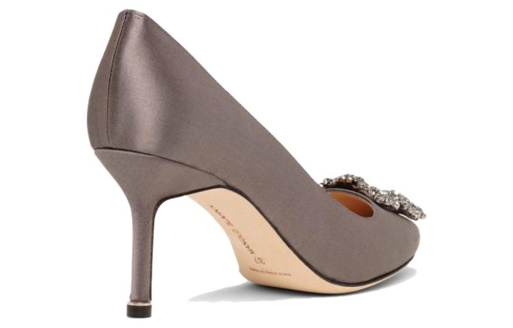 Shop (W) Manolo Blahnik Hangisi 70 'Kasut Tumit Tinggi Abu-Abu Serba Boleh Selesa' 9XX06620054