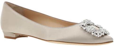 Order (W) Manolo Blahnik Hangisi 'Flat Beige' Sepatu Wanita 9XX-0347-0502
