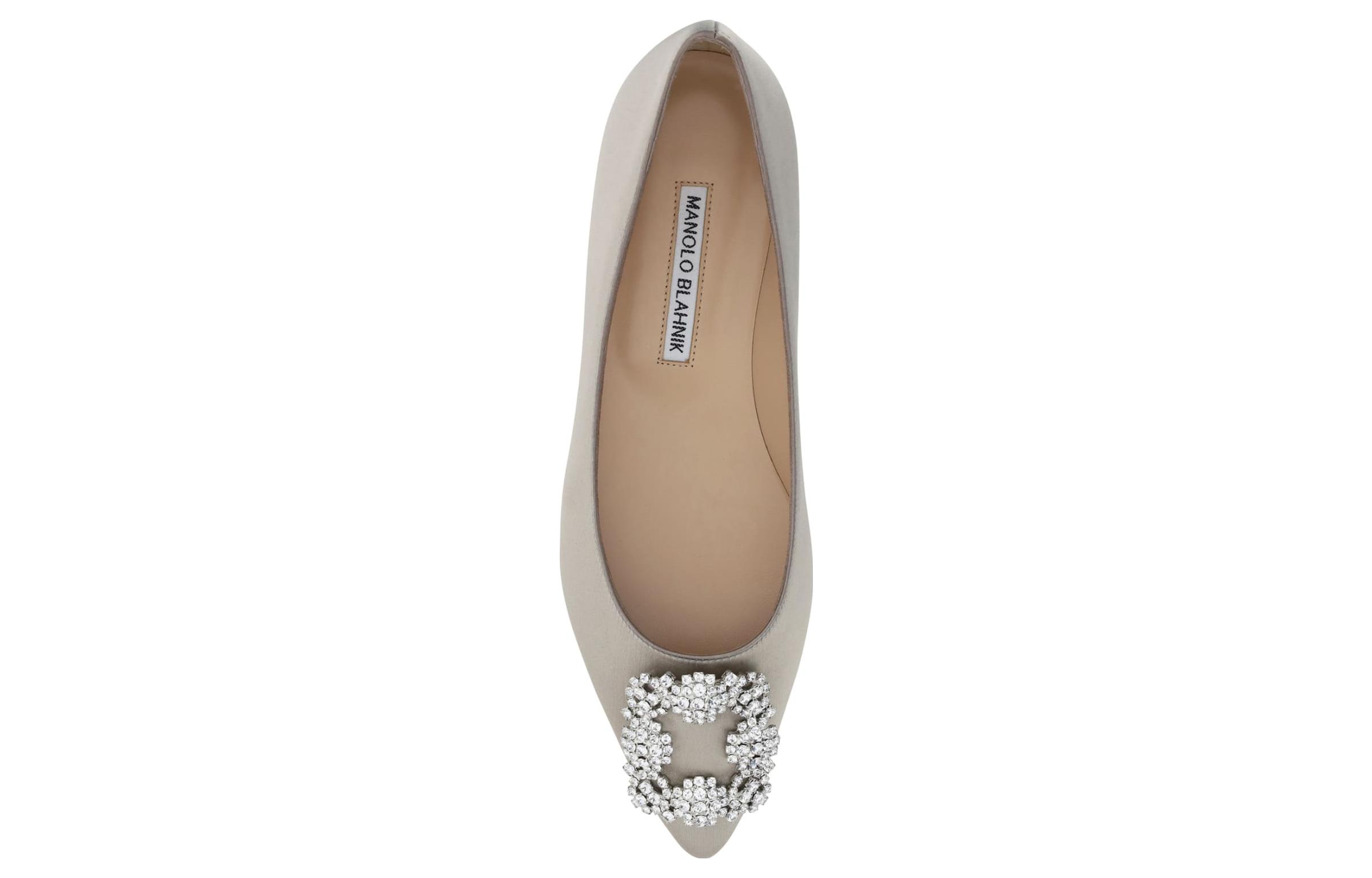 Shop (W) Manolo Blahnik Hangisi 'Flat Beige' Sepatu Wanita 9XX-0347-0502