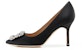 (W) Manolo Blahnik Hangisi 'Black Kristal Gesper' 9XX-0317-0053