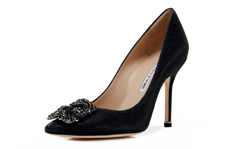 (W) Manolo Blahnik Hangisi 'Black Crystal Buckle' 圖 3